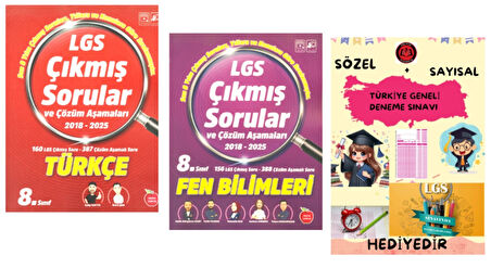 NEWTON YAYINLARI 2018-2025 TÜRKÇE - FEN BİLİMLERİ LGS ÇIKMIŞ SORULAR VE ÇÖZÜM AŞAMALARI - HEDİYE