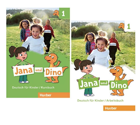 Hueber Jana und Dino: Deutsch für Kinder / Kursbuch + Arbeitsbuch 1