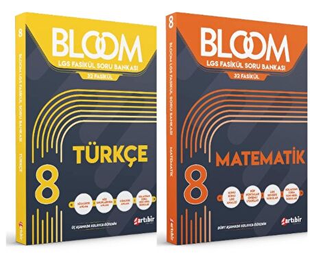 ARTIBİR YAYINLARI 8. Sınıf Bloom Türkçe + Matematik Fasikül Soru Bankası (2 Kitap)