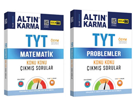 ALTIN KARMA YAYINLARI TYT MATEMATİK+PROBLEMLER KONU KONU ÇIKMIŞ SORULAR