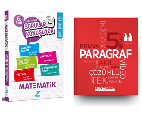 PRUVA AKADEMİ YAYINLARI 5.SINIF+MATEMATİK SORULAR KONUŞUYOR+PARAGRAF SORU BANKASI