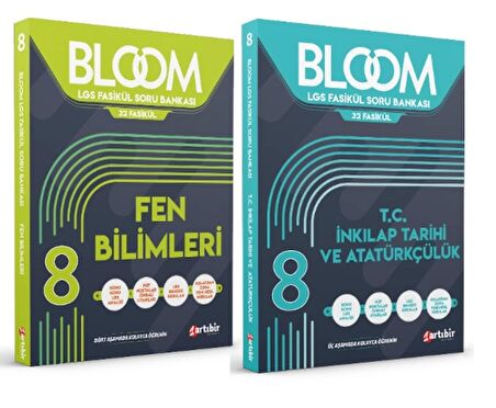 ARTIBİR YAYINLARI 8. Sınıf Bloom Fen Bilimleri + T.C. İnkılap Tarihi ve Atatürkçülük Fasikül Soru Bankası (2 Kitap)