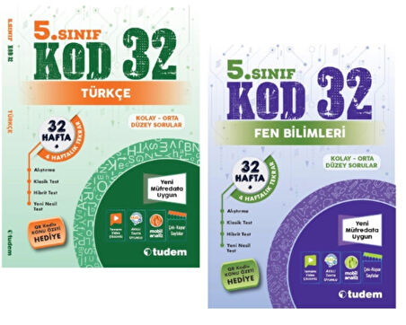 TUDEM YAYINLARI 5.SINIF KOD 32 TÜRKÇE - FEN BİLİMLERİ