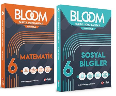 ARTIBİR YAYINLARI 6. Sınıf Bloom Matematik + Sosyal Bilgiler Fasikül Soru Bankası (2 Kitap)