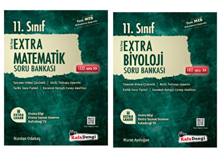 Kafa Dengi Yayınları 11. Sınıf Matematik - Biyoloji Extra Soru Bankası