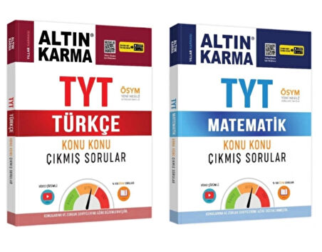 ALTIN KARMA YAYINLARI TYT TÜRKÇE+MATEMATİK KONU KONU ÇIKMIŞ SORULAR