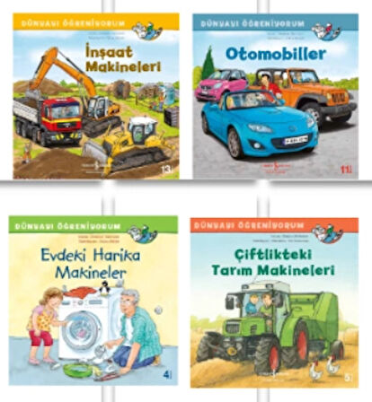 DÜNYAYI ÖĞRENİYORUM İNŞAAT MAKİNELERİ - OTOMOBİLLER - EVDEKİ HARİKA MAKİNELER - ÇİFTLİKTEKİ TARIM MAKİNELERİ