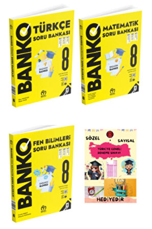 MODEL EĞİTİM YAYINLARI 8. Sınıf Banko Türkçe Matematik Fen Bilimleri Soru Bankası