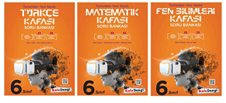 KAREKÖK YAYINLARI 6. Sınıf Türkçe + Matematik + Fen Bilimleri Kafası Soru Bankası
