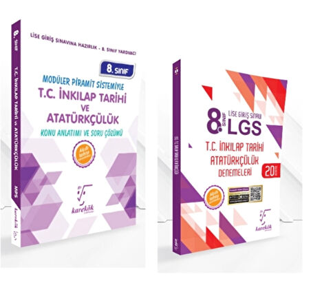 KARE KÖK YAYINLARI LGS 8.SINIF İNKİLAP TARİHİ  MPS KONU ANLATIM + İNKİLAP TARİHİ  20'Lİ DENEME