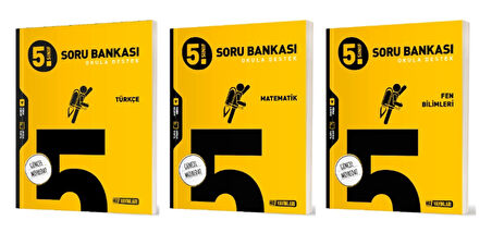 HIZ YAYINLARI 5. SINIF TÜRKÇE + MATEMATİK + FEN BİLİMLERİ SORU BANKASI