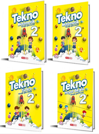 KIRMIZI BEYAZ YAYINLARI 2.SINIF TÜRKÇE - MATEMATİK 1/2- HAYAT BİLGİSİ  4'LÜ SET