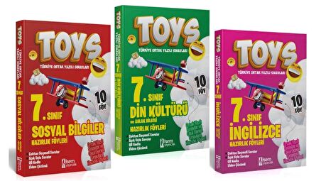 İsem Yayıncılık 7. Sınıf TOYS Sosyal Bilgiler + Din + İngilizce Soru Bankası Seti