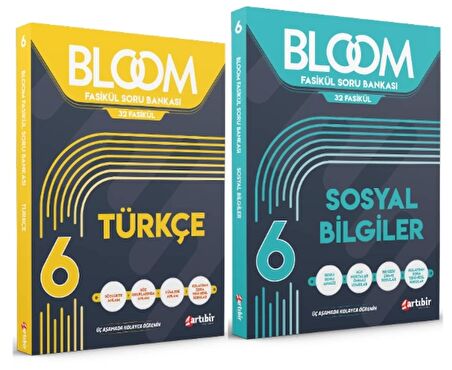 ARTIBİR YAYINLARI 6. Sınıf Bloom Türkçe + Sosyal Bilgiler Fasikül Soru Bankası (2 Kitap)