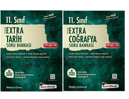 Kafa Dengi Yayınları 11. Sınıf Tarih - Coğrafya Extra Soru Bankası