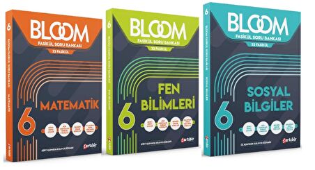 ARTIBİR YAYINLARI 6. Sınıf Bloom Matematik + Fen Bilimleri + Sosyal Bilgiler Fasikül Soru Bankası (3 Kitap)