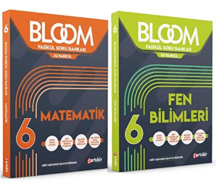 ARTIBİR YAYINLARI 6. Sınıf Bloom Matematik + Fen Bilimleri Fasikül Soru Bankası (2 Kitap)