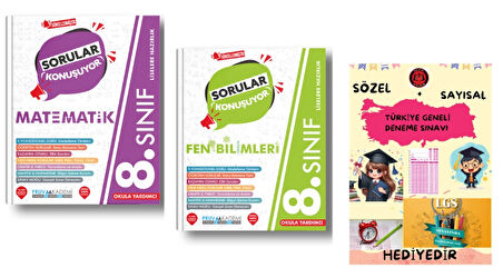 PRUVA AKADEMİ 8. SINIF SORULAR KONUŞUYOR MATEMATİK + FEN BİLİMLERİ SORU BANKASI + HEDİYELİDİR