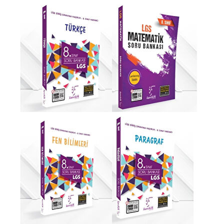 KAREKÖK YAYINLARI LGS TÜRKÇE + MATEMATİK + FEN BİLİMLERİ + PARAGRAF