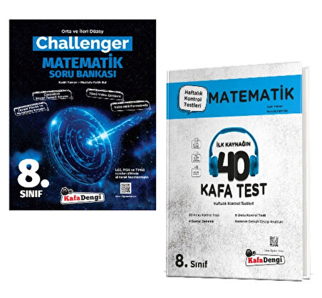 KAFA DENGİ YAYINLARI 8. Sınıf Challenger Matematik Soru Bankası + Matematik Kafa Test