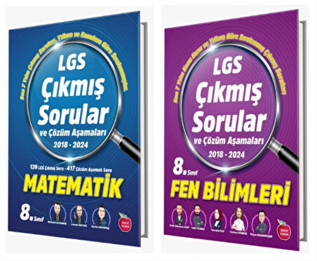 Newton Yayınları Matematik + Fen Bilimleri LGS Çıkmış Sorular ve Çözüm Aşamalar(2018-2024)