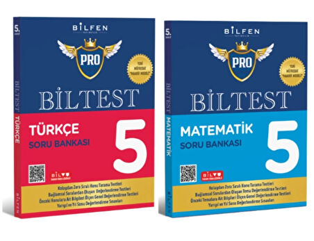 BİLFEN YAYINCILIK 5.SINIF BİLTEST PRO TÜRKÇE+MATEMATİK SORU BANKASI