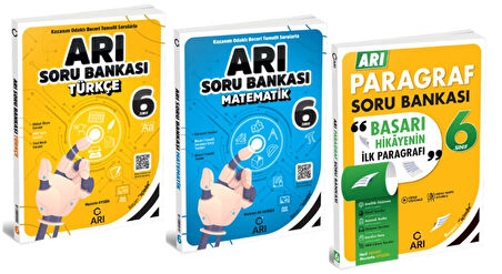 ARI YAYINCILIK 6. SINIF Türkçe + Matematik + Paragraf Soru Bankası