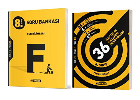 HIZ YAYINLARI 8. Sınıf Fen Bilimleri Soru Bankası  + 36 Haftalık Deneme