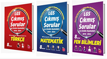 Newton Yayınları Türkçe + Matematik + Fen Bilimleri LGS Çıkmış Sorular ve Çözüm Aşamalar(2018-2024)