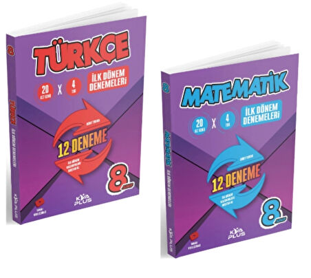 KORAY VAROL YAYINLARI 8. SINIF TÜRKÇE - MATEMATİK İLK DÖNEM DENEMELERİ