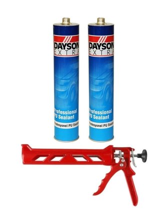 Dayson Poliüretan Mastik Silikon Yapıştırıcı 280 Ml Beyaz-2 Adet Ve Silikon Tabancası