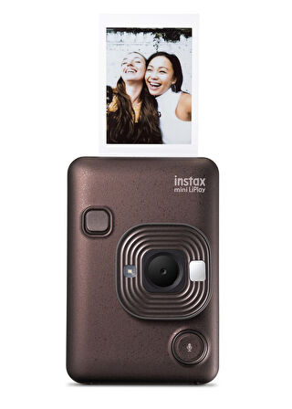 Fujifilm Instax Mini LiPlay Hybrid Deep Bronze Fotoğraf Makinesi 20'li Film ve Deri Kılıf Hediye Set