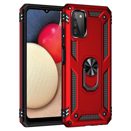 Smcase Samsung Galaxy A03s Kılıf Vega Yüzüklü Tank Silikon