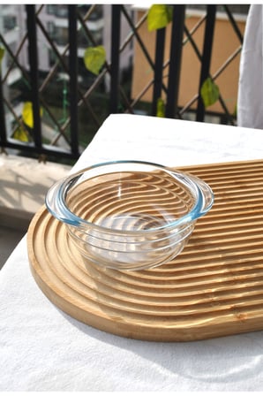 1 Adet Cam Fırın Kasesi Borline Meze Tabağı Yuvarlak Kase 11x5 Cm