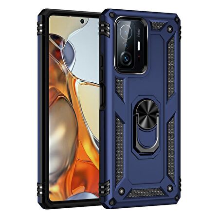 Smcase Xiaomi 11T Kılıf Vega Yüzüklü Tank Silikon