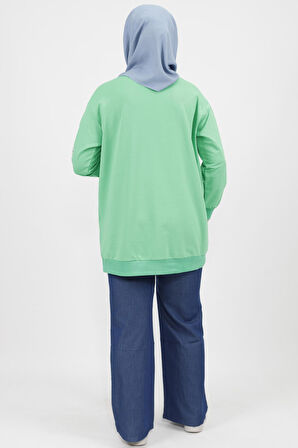 İnci Taş Detaylı 2 İp Sweatshirt