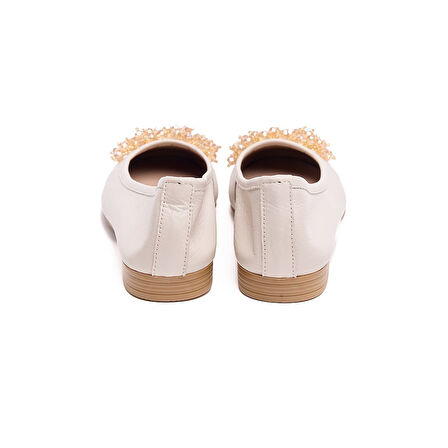 Hakiki Deri Taşlı Kadın Babet