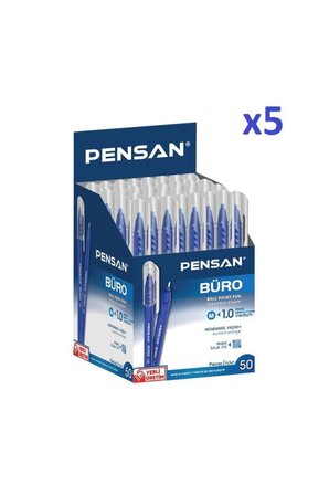 Pensan Büro Tükenmez Kalem 50'li Mavi- 5 Kutu