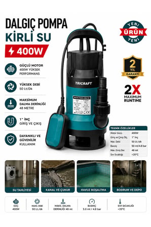 400W DALGIÇ KİRLİ SU POMPASI