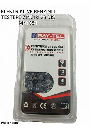 Bay-Tec Benzinli Kesim Motoru Zinciri 28 Diş