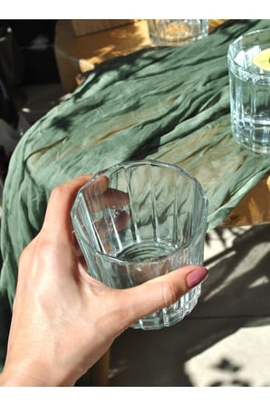 4 Adet Kristal Model Cam Su Bardağı Şık Meşrubat Kokteyl Bardak 360 ml
