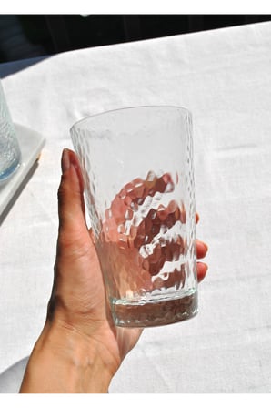 4 Adet Şeffaf Cam Bardak Seti 375 ml Orven Seri Meşrubat Su Limonata Bardağı