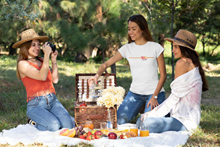 Göztepe 100. Yıl - Şan Şeref Dolu 100 Yıl Kısa kollu bisiklet yaka t-shirt Kadın
