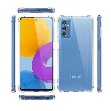 Smcase Samsung Galaxy M52 5G Kılıf Darbe Korumalı Silikon  Nano Ekran Koruyucu
