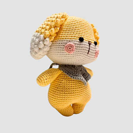 Uretti - gülnur 2184 El Yapımı Amigurumi  Sevimli Köpek 25cm - Kırmızı / Pembe / Sarı