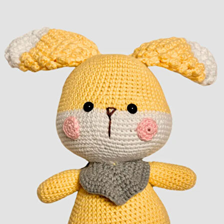 Uretti - gülnur 2184 El Yapımı Amigurumi  Sevimli Köpek 25cm - Kırmızı / Pembe / Sarı