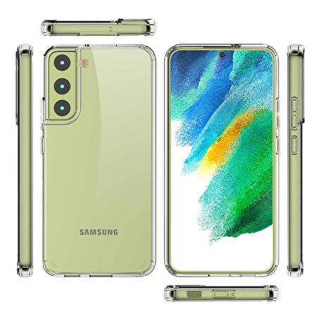 Smcase Samsung Galaxy S22 5G Kılıf Coss Hybrid Kristal Silikon