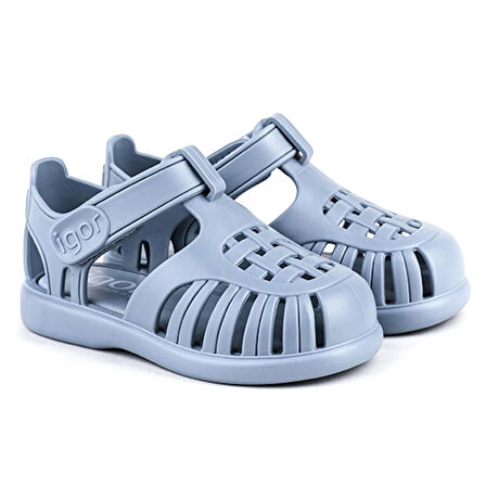 Tobby Solid Çocuk Gri Günlük Stil Sandalet S10271-225