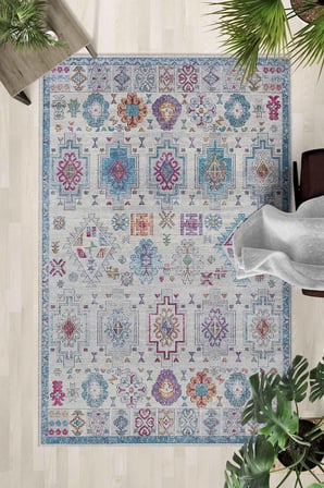 Kaymaz Taban Yıkanabilir Halı – Mutfak, Salon, Yatak Odası için Modern Dijital Baskı Halı (SLNHALI39