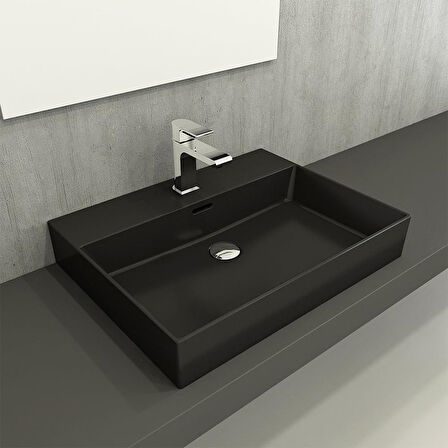 Bocchi Milano Lavabo 60 Cm Mat Siyah 1376-004-0126